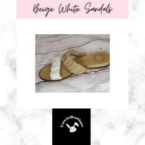 Beige White Sandals🩴